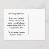 Halloween pompoenkop aankondigingskaart (Achterkant)