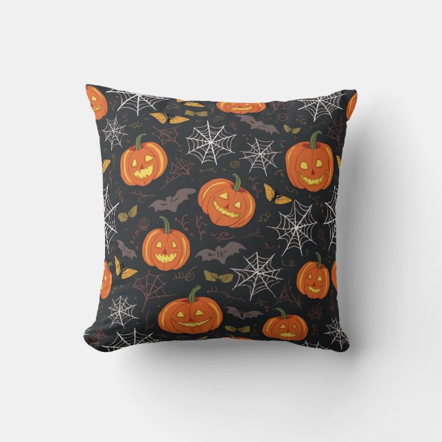 Halloween pompoenkussen kussen (Voorkant)