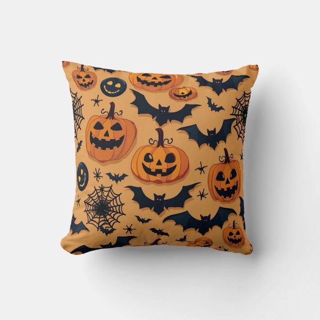 Halloween pompoenkussen kussen (Voorkant)