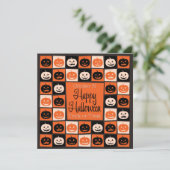 Halloween pompoenmozaïek kaart (Staand voorkant)