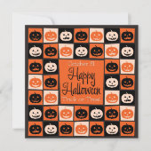 Halloween pompoenmozaïek kaart (Voorkant)