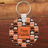 Halloween pompoenmozaïek sleutelhanger (Voorkant)