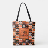Halloween pompoenmozaïek tote bag (Achterkant)