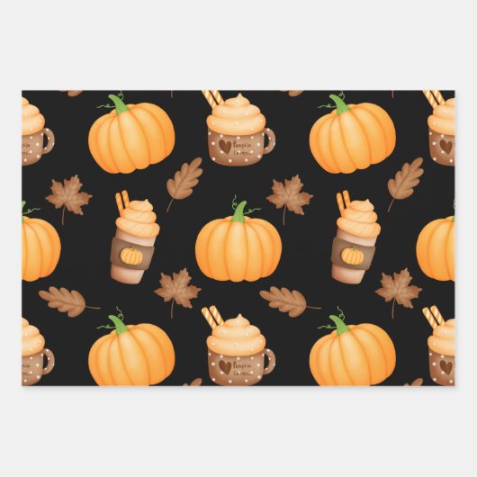 Halloween-pompoenpakpapier Inpakpapier Vel (Voorkant 3)