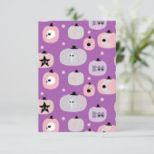 Halloween pompoenpastel paars (Staand voorkant)