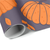 Halloween pompoenpatroon cadeaupapier (Rol Hoek)
