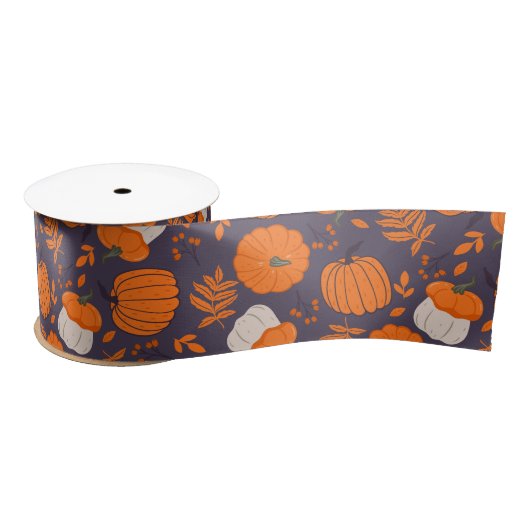 Halloween pompoenpatroon inpakpapier satijnen lint (Spoel)