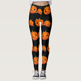 Halloween-pompoenpatroon Leggings