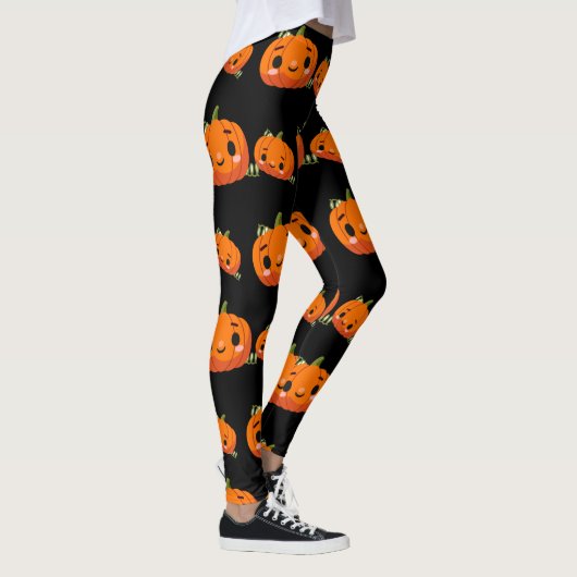 Halloween-pompoenpatroon Leggings (Rechts)