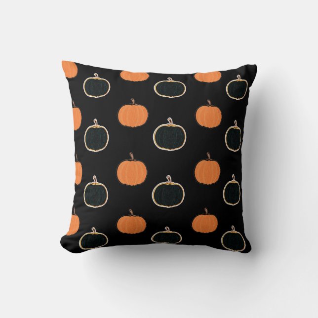 Halloween-/pompoenpompoen Kussen (Voorkant)