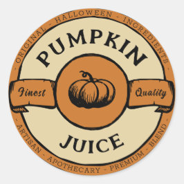 Halloween pompoensap label
