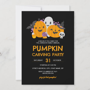 Halloween Pompoensnijfeest Kaart