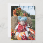 Halloween Pompoenveld Lettering Foto Kaart (Voorkant)