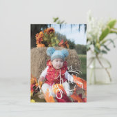 Halloween Pompoenveld Lettering Fotokaart Feestdagenkaart (Staand voorkant)