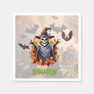 Halloween pompoenveld servet