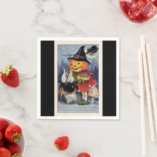 Halloween-pompoenwitboek Napkin Servetten (Insitu)