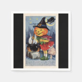 Halloween-pompoenwitboek Napkin Servetten (Voorkant)