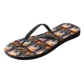 Halloween Poodle Met Pompoenen Eng Teenslippers (Schuin)
