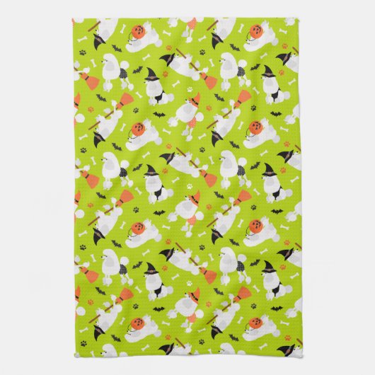 Halloween Poodles Theedoek (Verticaal)