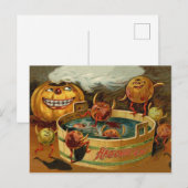 Halloween Pool Party Briefkaart (Voorkant / Achterkant)