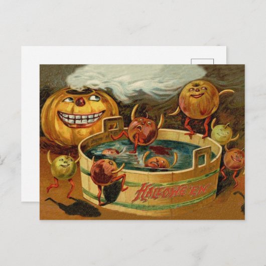 Halloween Pool Party Briefkaart (Voorkant / Achterkant)