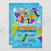 Halloween Pool Party Uitnodiging (Voorkant / Achterkant)