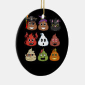 Halloween Poop Emojis Face Pumpkin Pirate Mummy Keramisch Ornament (Rechts)