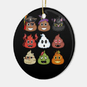 Halloween Poop Emojis Face Pumpkin Pirate Mummy Keramisch Ornament (Links)