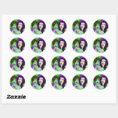 Halloween | Pop Art zombie Vampire Ronde Sticker (Vel)