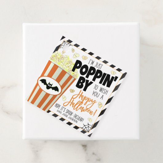 Halloween Popcorn Gift Labels (In situ)