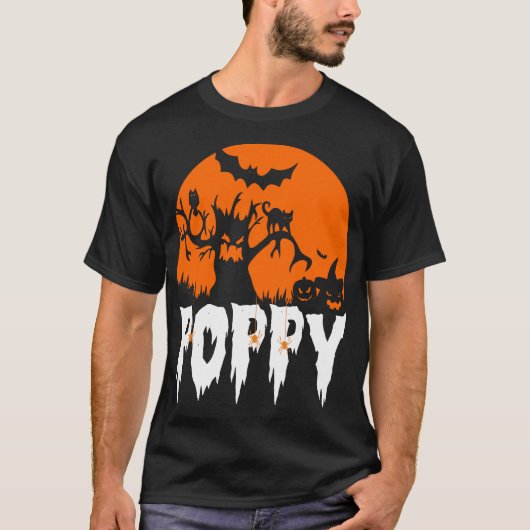 Halloween Poppy Scary 31 oktober cadeau T-shirt (Voorkant)