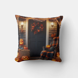 Halloween Porch & Spider Webs Kussen