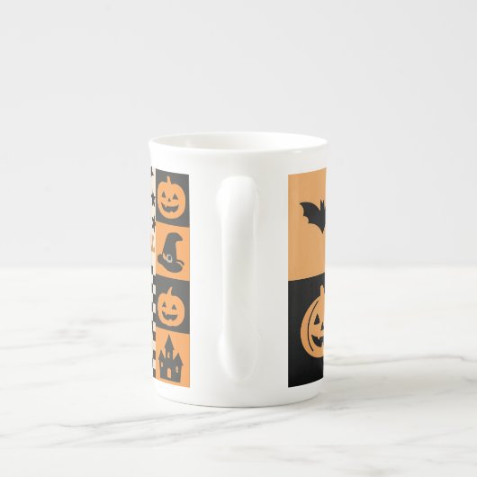 halloween porselein kop (Achterkant)