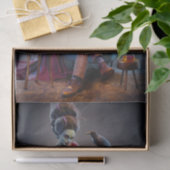 Halloween Portret, een monster en zijn bruid Tissuepapier (Geschenk)