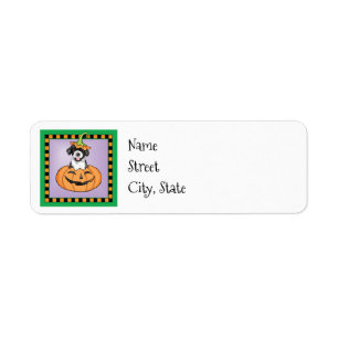 Halloween Portugese waterhond Etiket