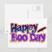 Halloween Post Cards - Happy Boo Day Art Briefkaart (Voorkant / Achterkant)