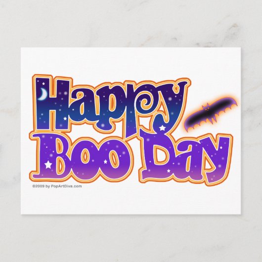 Halloween Post Cards - Happy Boo Day Art Briefkaart (Voorkant)