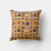 Halloween Postage-Stamp Pattern Kussensloop Kussen (Achterkant)