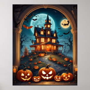 Halloween poster 2024, pompoen, eng, halloween