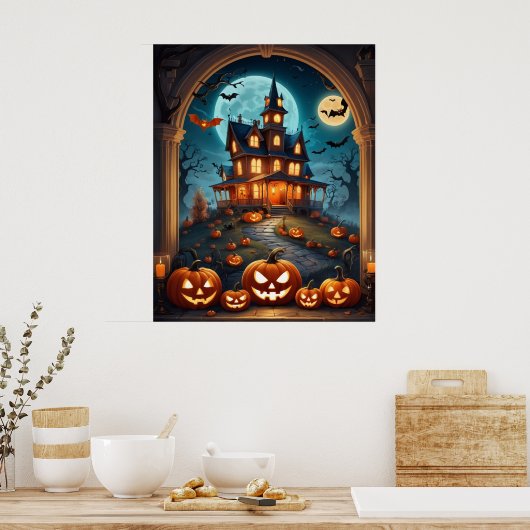 Halloween poster 2024, pompoen, eng, halloween (Keuken)