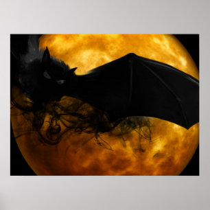 Halloween Poster-Angstaanjige Vleermuis Poster