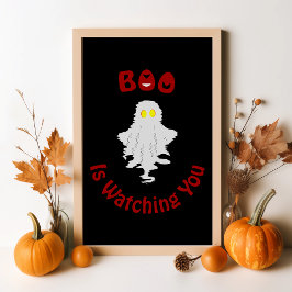 Halloween Poster | Boo Houdt Je in de Gaten