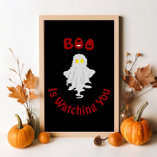 Halloween-Poster | Boo kijkt naar je Poster