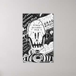Halloween poster design canvas afdruk