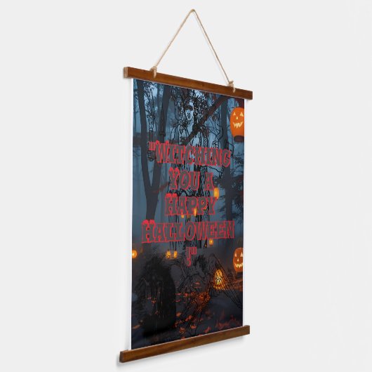 Halloween poster hangend wandkleed (Gebogen)