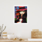 Halloween Poster Heks Kat door Molly Harrison (Keuken)