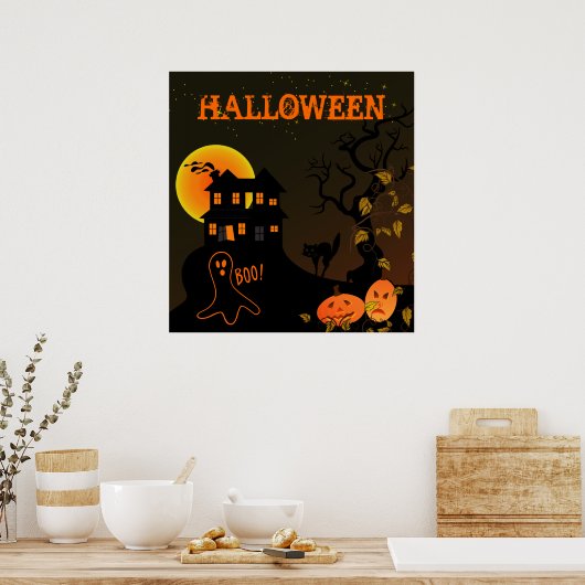Halloween-Poster in Haunted House Poster (Keuken)