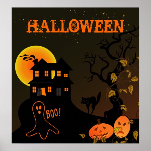 Halloween-Poster in Haunted House Poster (Voorkant)