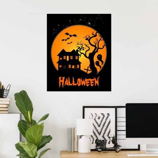 Halloween-Poster in Haunted House Poster (Thuiskantoor)