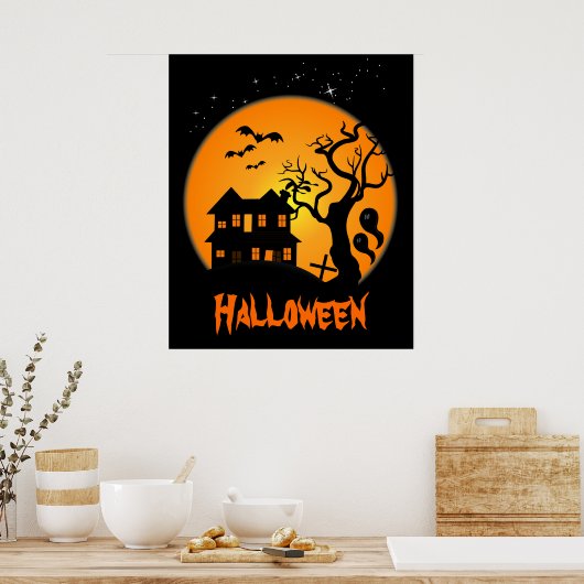 Halloween-Poster in Haunted House Poster (Keuken)